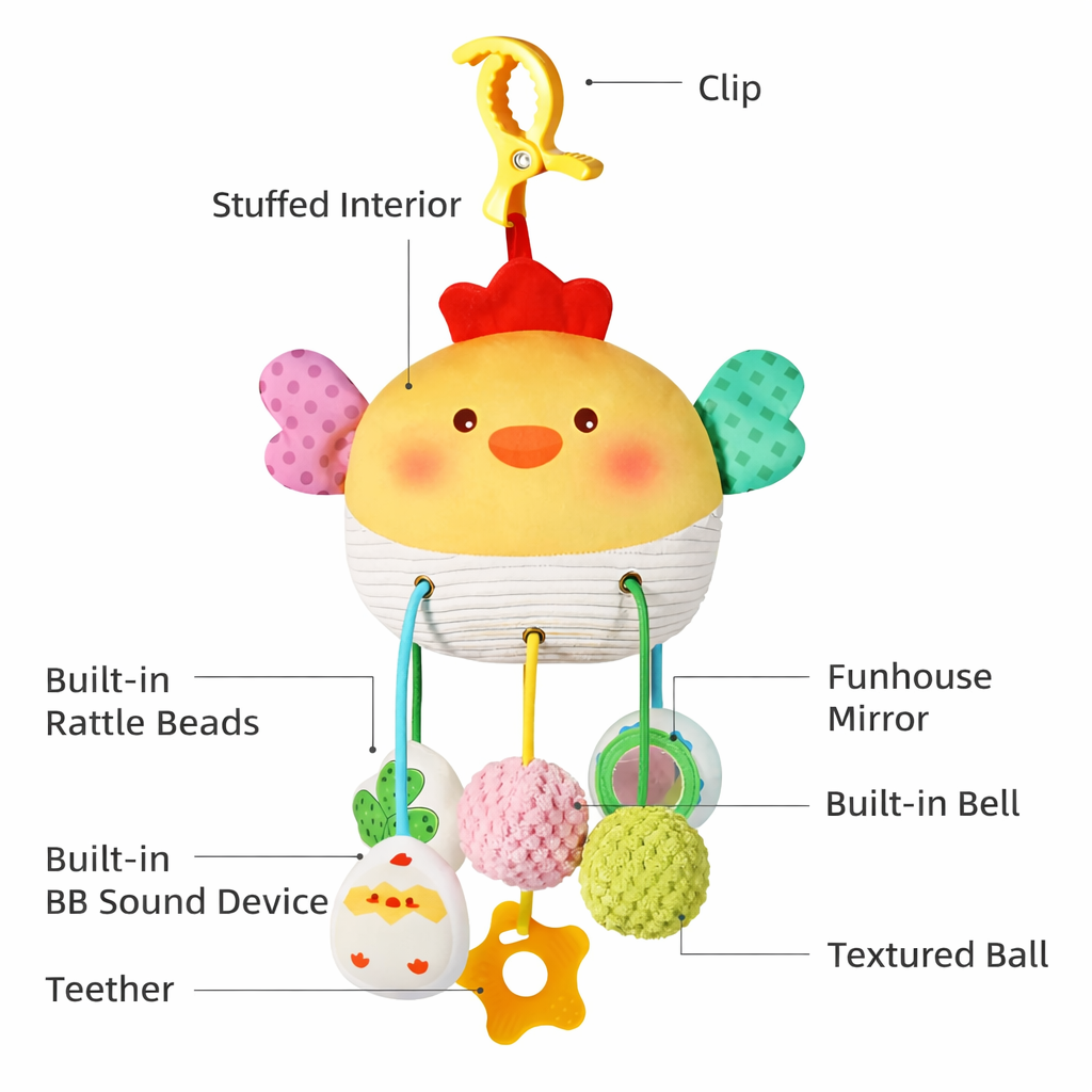 Clip-On Sensory Toy - Baby Activity Play Clip