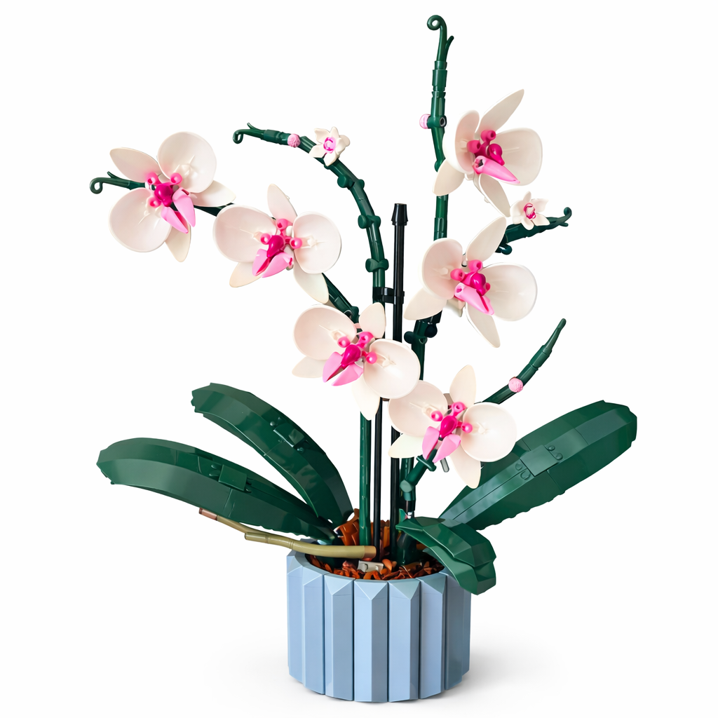 DIY Flower Building Bricks Orchid Model