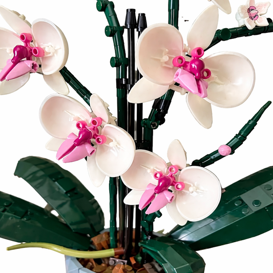 DIY Flower Building Bricks Orchid Model
