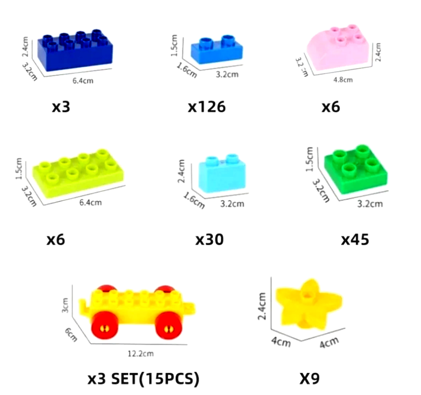 Building Bricks Set (240 Pieces)
