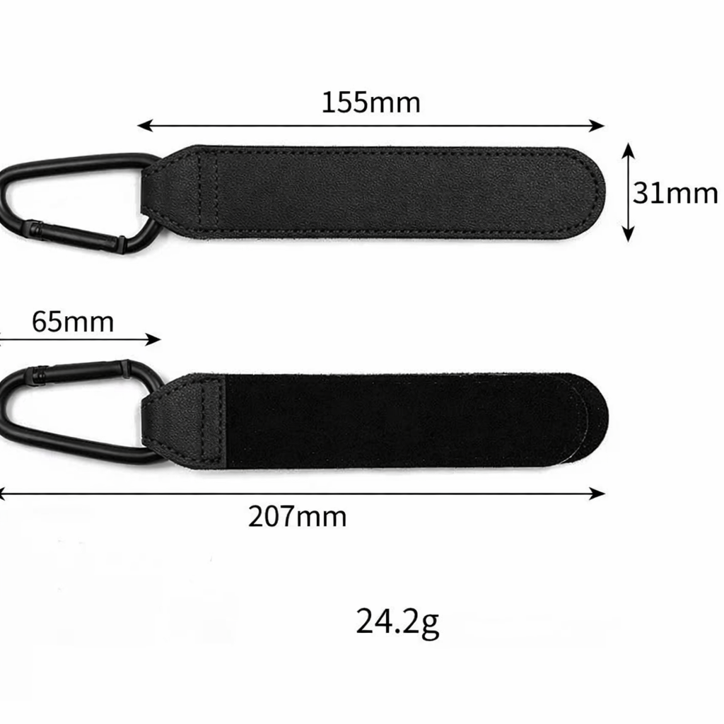 2-Piece PU Leather Baby Stroller Hooks
