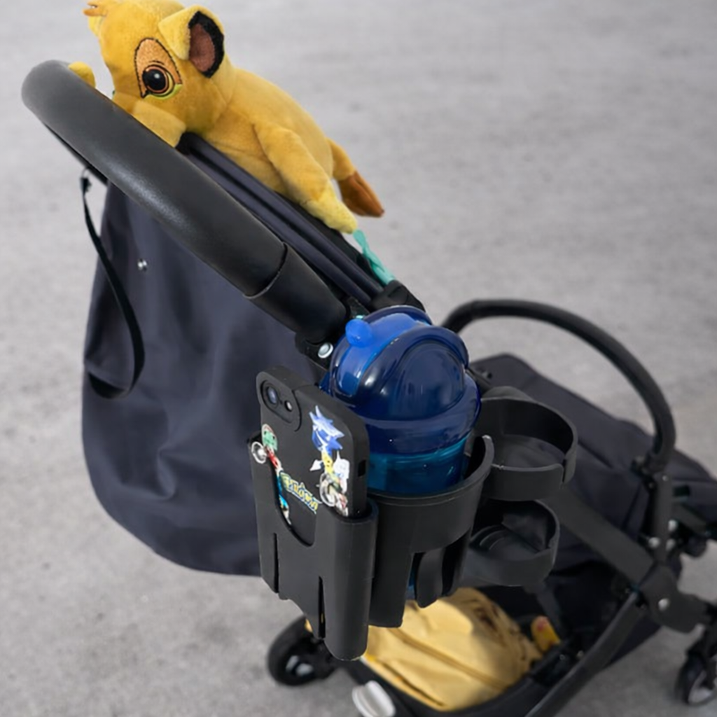 2-In-1 Universal Stroller Water Cup Holder with Phone Holder