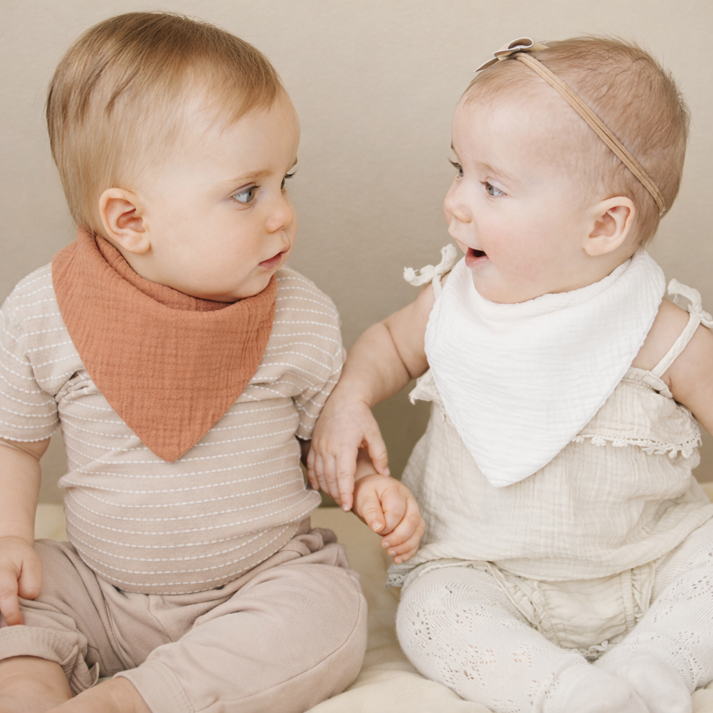 Baby Bandana Bibs – Soft Muslin Cotton - Set of 5
