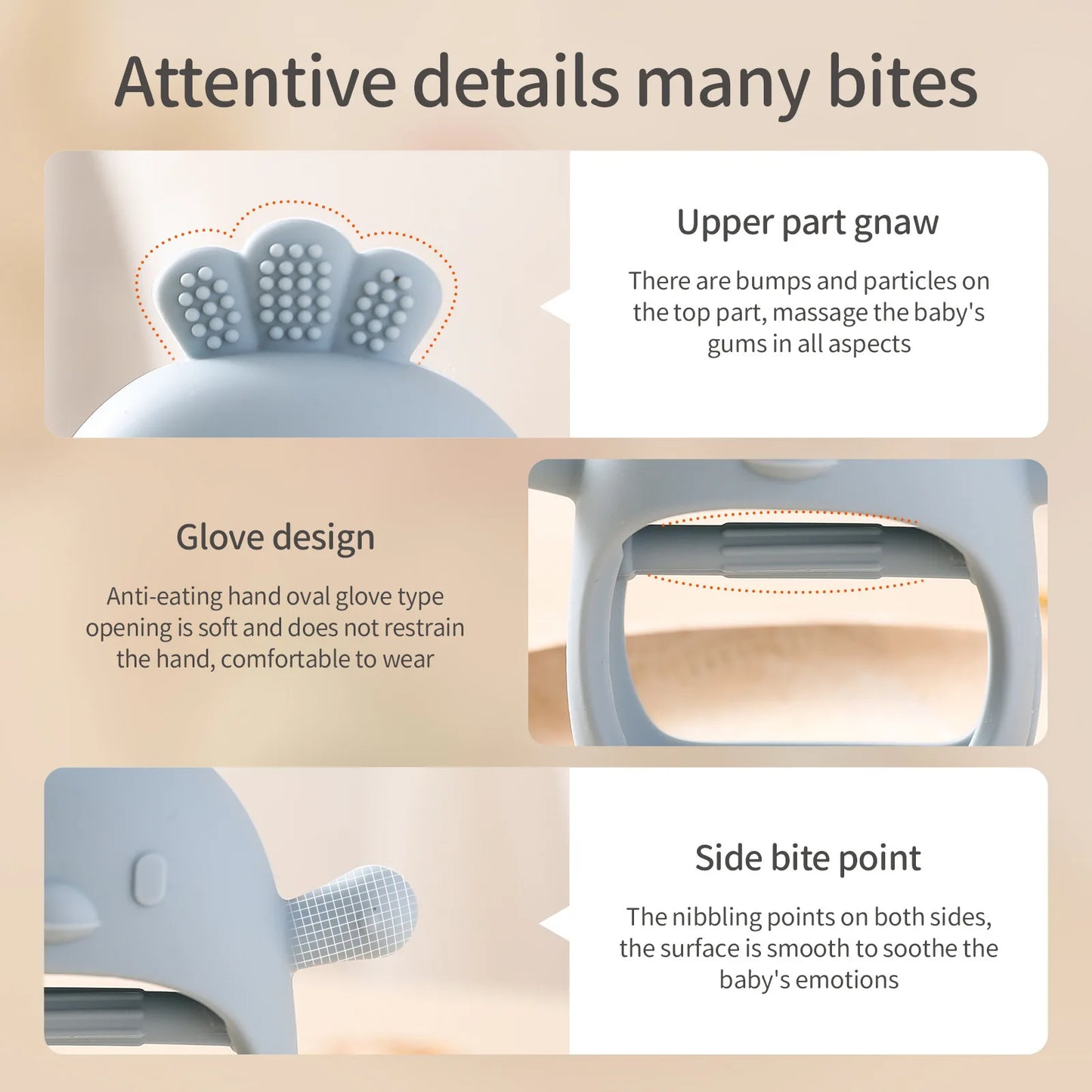 ilicone Baby Teething Glove – BPA-Free Gum Soother