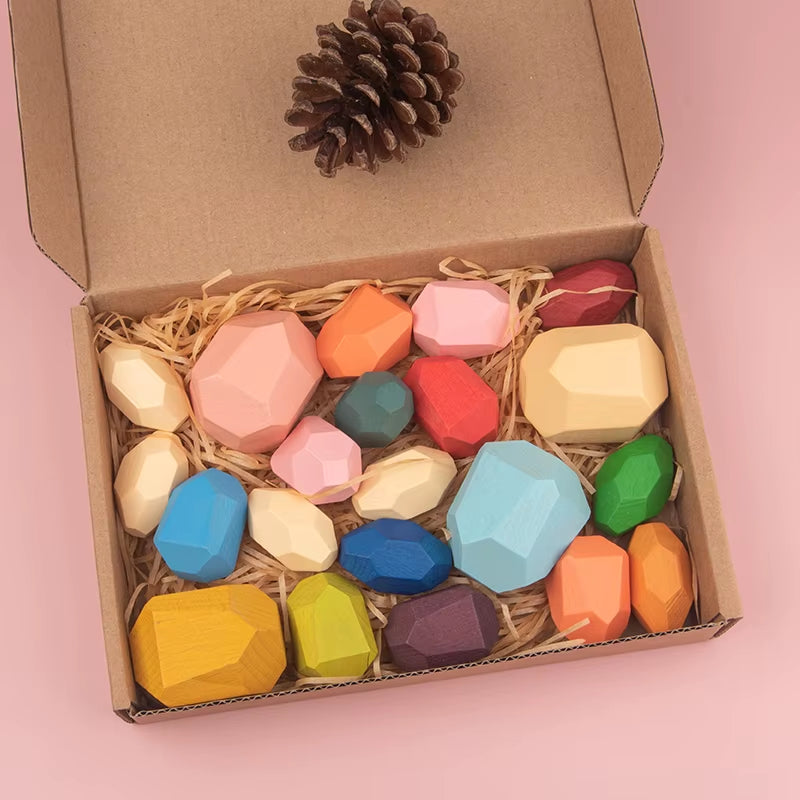 Montessori Wooden Balancing Stones