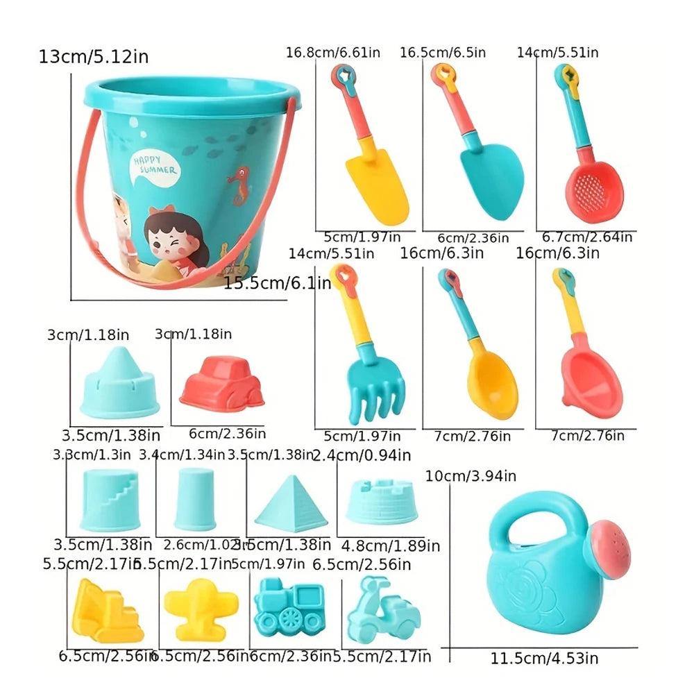 18-Piece Beach Sand Toy Set for Kids โ Summer Sand & Water Play Tools
