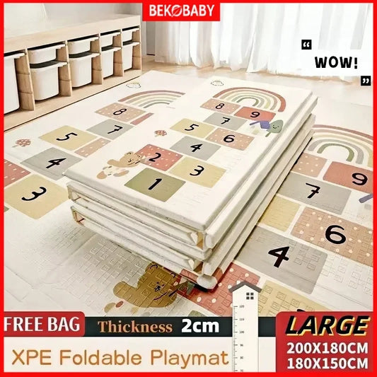 Non-Toxic Foldable Baby Play Mat – Educational Activity Floor Mat