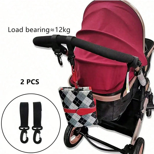 2-Piece PU Leather Baby Stroller Hooks