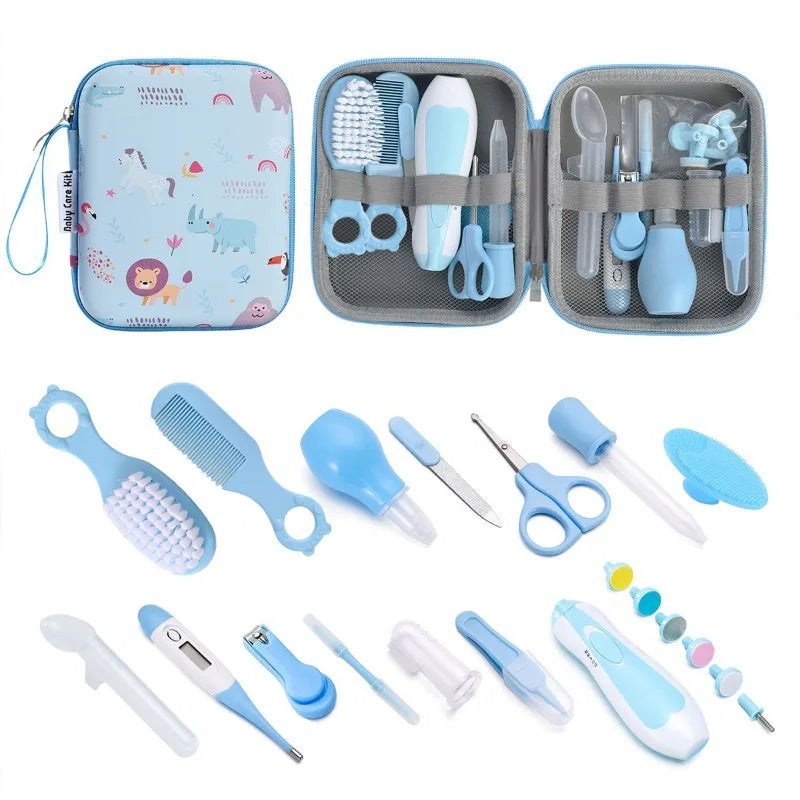 Mother and Baby Set, Children'S Nail Clippers, Medicine Feeders, 20 Piece Set, Comb Brush, EVA Bag Care Set