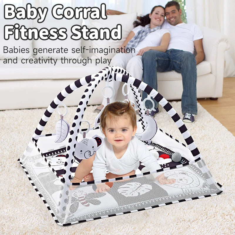 Baby Activity Play Gym & Tummy Time Mat – Newborn Play Mat with Toys (0–36 Months)