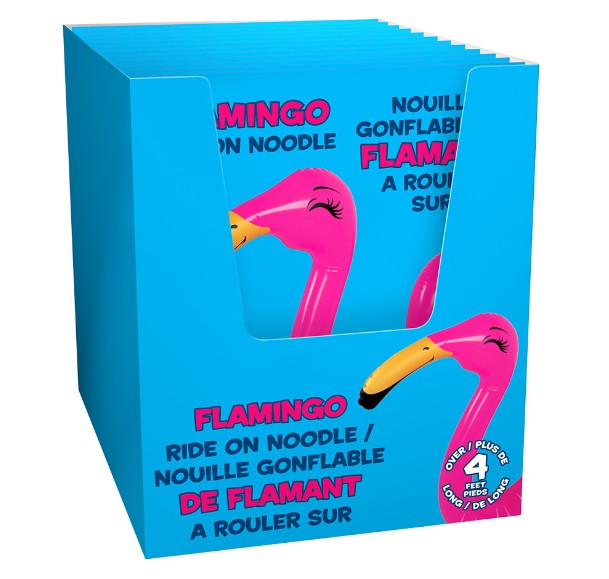Flamingo Ride-On Pool Noodle Float – Inflatable Kids Swimming Pool Toy Lounger