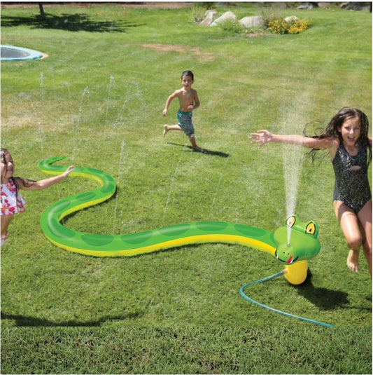 Giant Inflatable Snake Sprinkler – 21 ft Outdoor Water Spray Toy for Kids & Family Fun