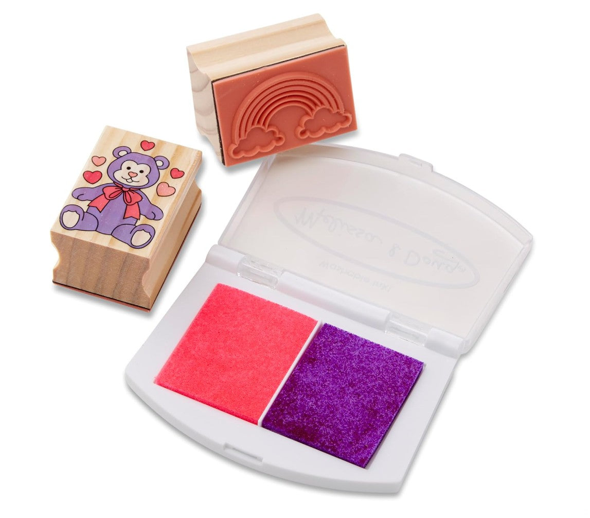 Melissa & Doug Wooden Stamp Set – Friendship Theme Art Kit