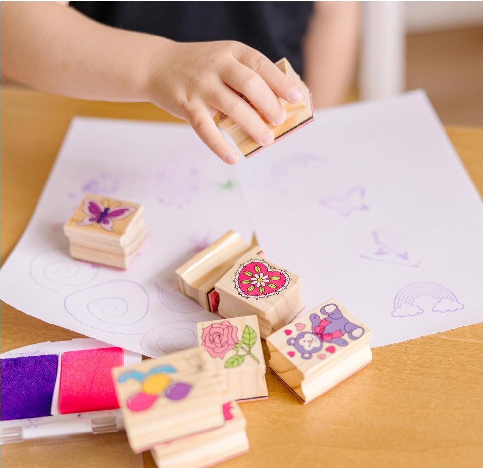 Melissa & Doug Wooden Stamp Set – Friendship Theme Art Kit