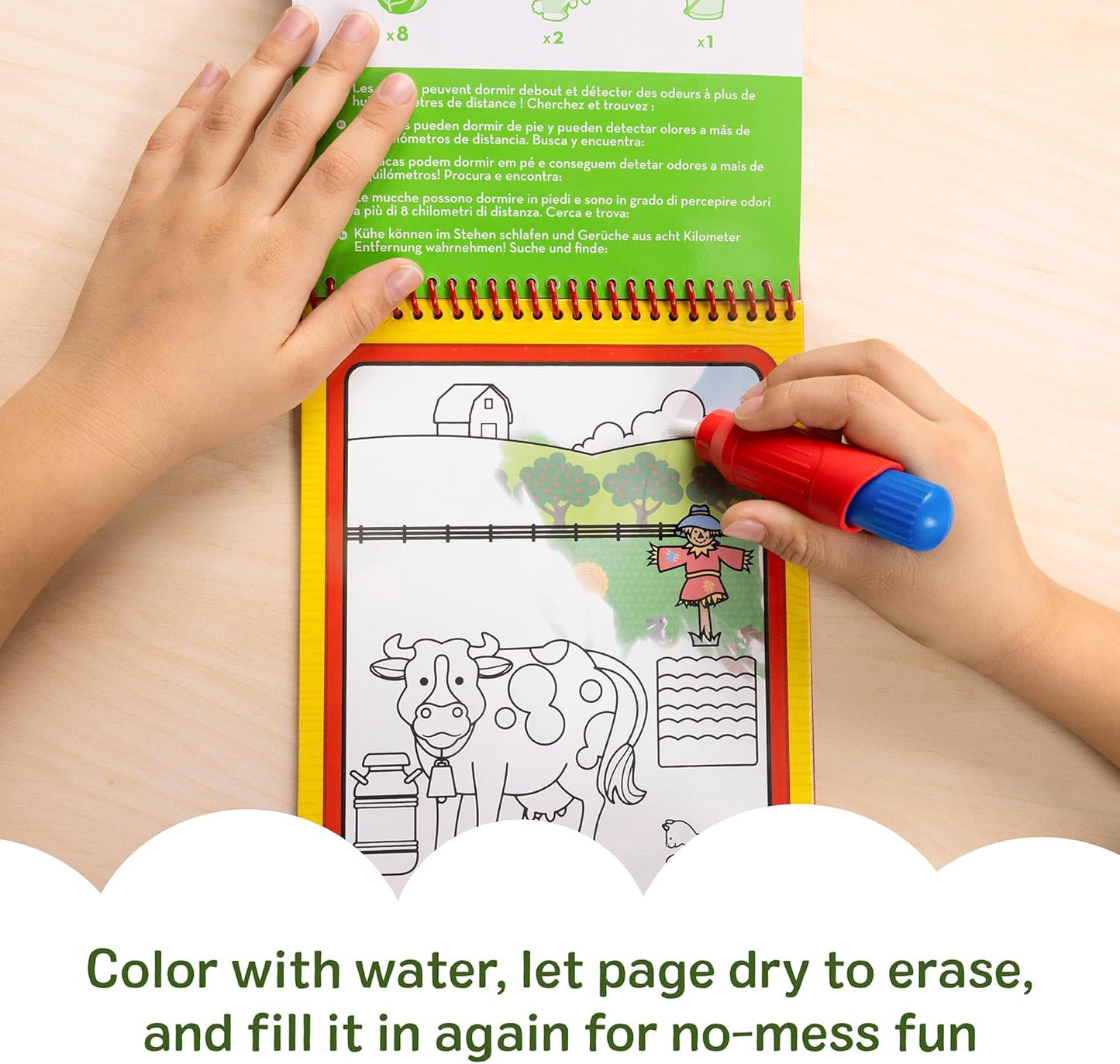 Melissa & Doug - Water Wow! Mess Free Coloring Book-Reveal Activity Pad - On The Farm