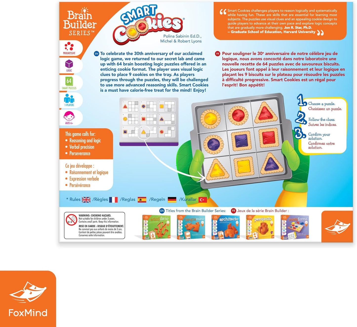FoxMind Games - Smart Cookies Logic Puzzle Game
