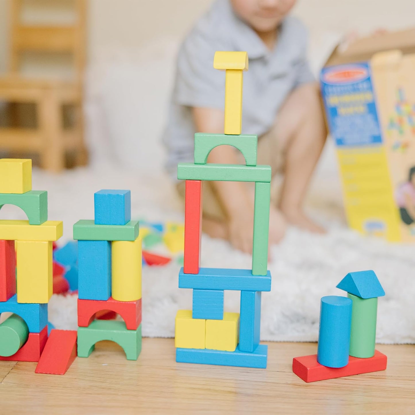 Melissa & Doug - Wooden Building Blocks 100-Piece Set