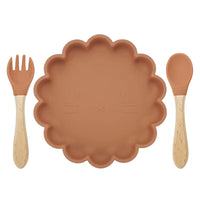 3-Piece Baby Tableware Set – Silicone Bowl, Spoon & Fork
