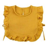Soft Cotton Baby Bib with Ruffle Trim