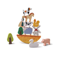 Wooden Farm Animal Stacking Blocks