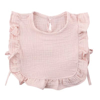 Soft Cotton Baby Bib with Ruffle Trim