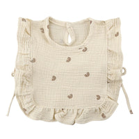 Soft Cotton Baby Bib with Ruffle Trim