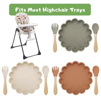 3-Piece Baby Tableware Set – Silicone Bowl, Spoon & Fork
