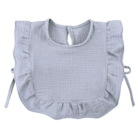 Soft Cotton Baby Bib with Ruffle Trim