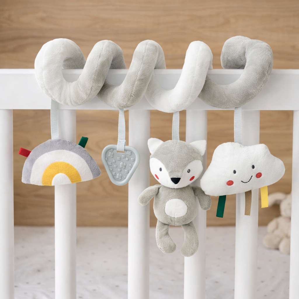Baby Spiral Activity Toy – Hanging Plush Toy for Crib & Car Seat