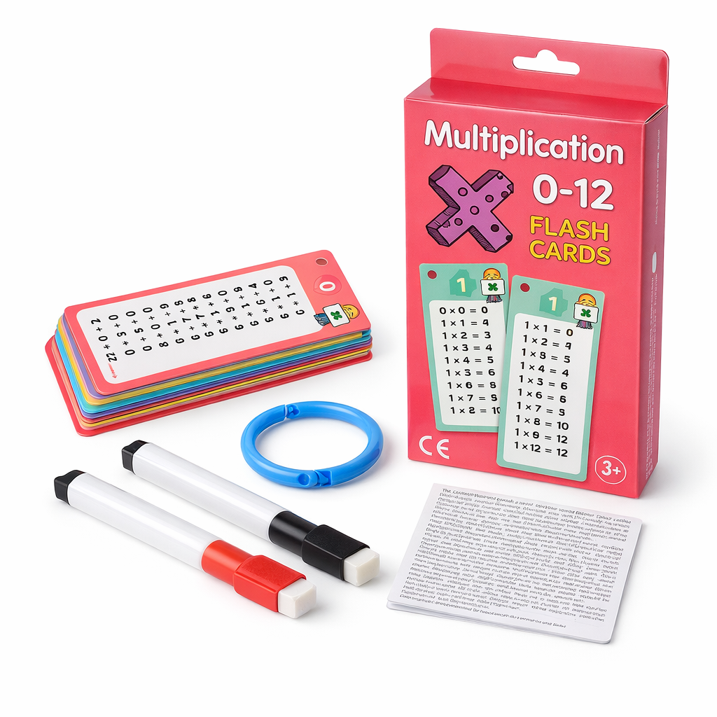 Reusable Math Training Cards for Kids – Wipeable Learning Set
