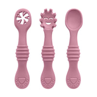 Baby Silicone Spoon and Fork Set (3 Pieces) – Feeding & Training Utensils