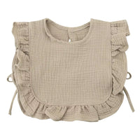 Soft Cotton Baby Bib with Ruffle Trim