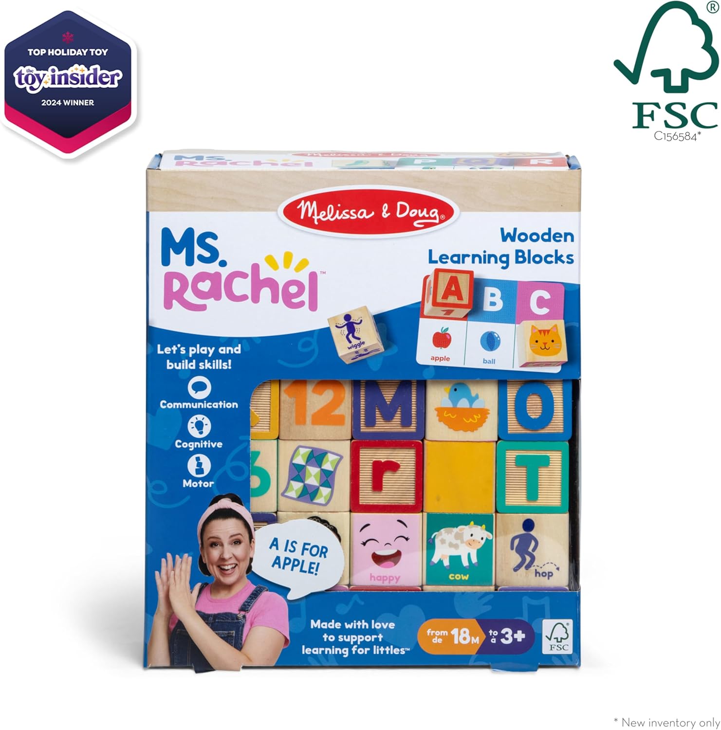 Ms. Rachel - Wooden Learning Blocks with Activity Cards