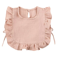 Soft Cotton Baby Bib with Ruffle Trim