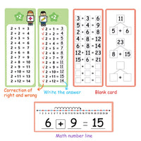 Reusable Math Training Cards for Kids – Wipeable Learning Set