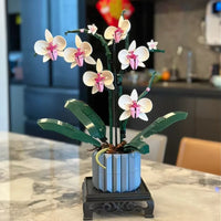 DIY Flower Building Bricks Orchid Model