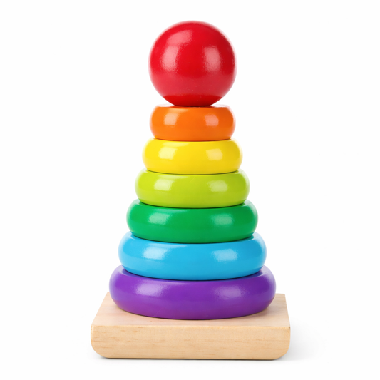 Melissa & Doug - Wooden Stacking Rings