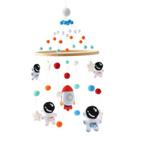 Wooden Crib Mobile with Bracket and Musical Box