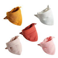 Baby Bandana Bibs – Soft Muslin Cotton - Set of 5