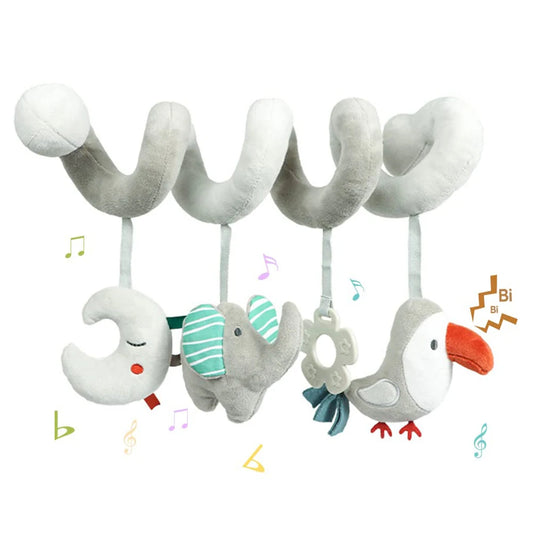 Baby Spiral Activity Toy – Hanging Plush Toy for Crib & Car Seat
