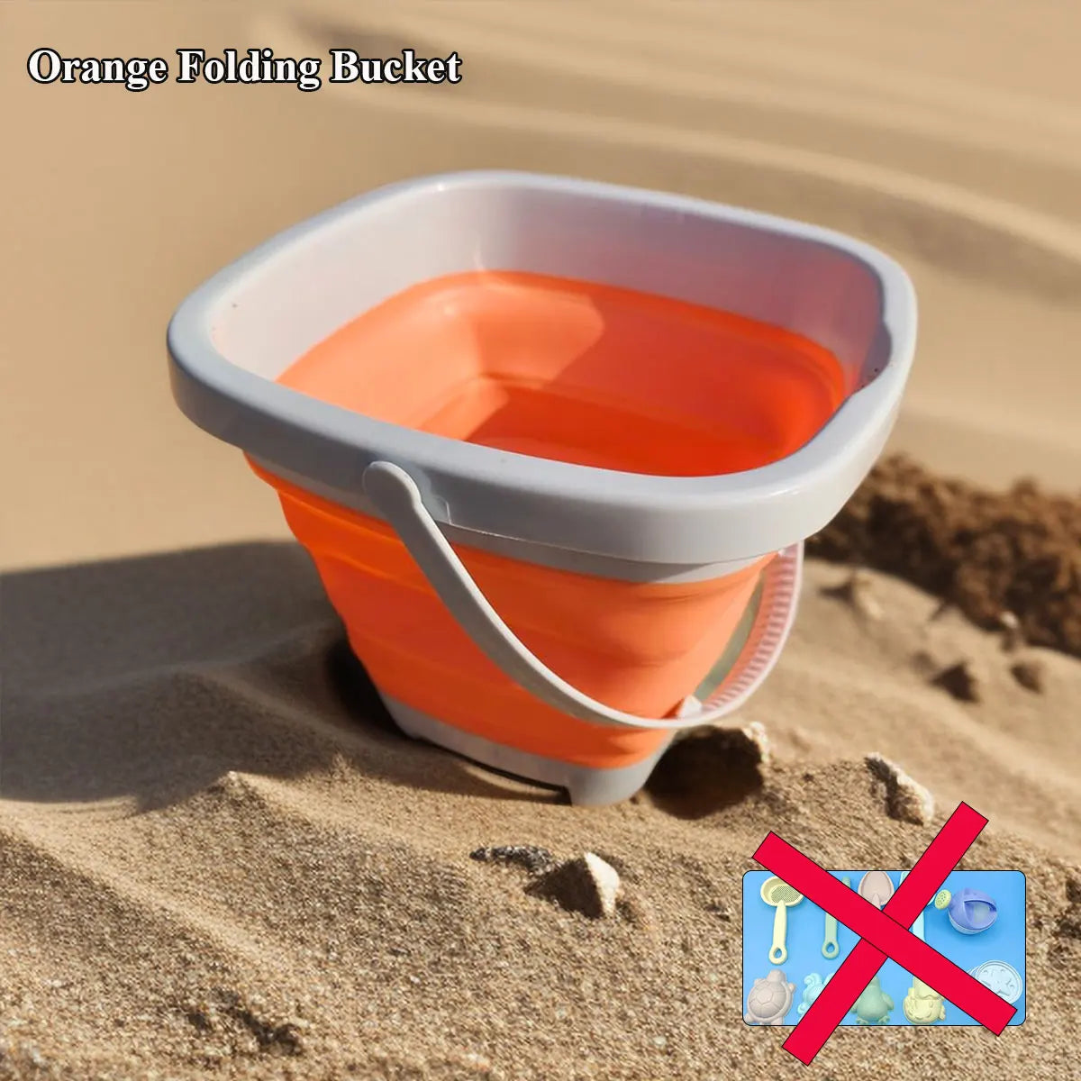Beach Sand & Water Play Set for Kids – Folding Bucket & Sandbox Accessories