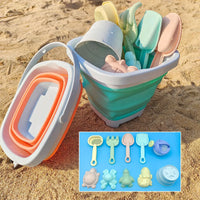 Beach Sand & Water Play Set for Kids – Folding Bucket & Sandbox Accessories