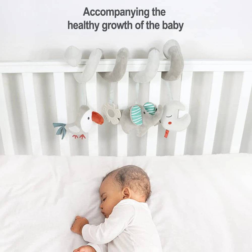 Baby Spiral Activity Toy – Hanging Plush Toy for Crib & Car Seat