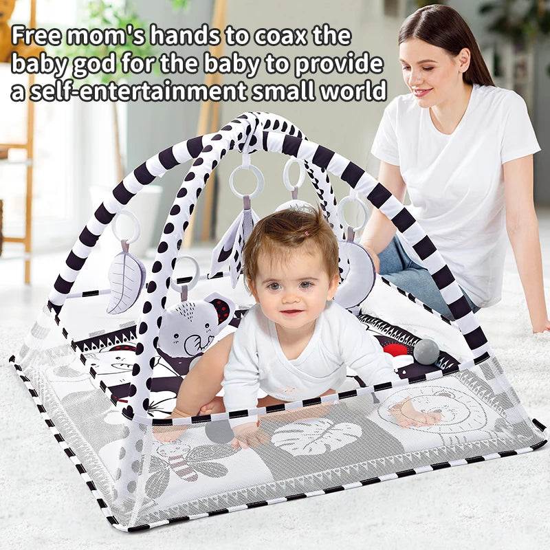 Baby Activity Play Gym & Tummy Time Mat – Newborn Play Mat with Toys (0–36 Months)