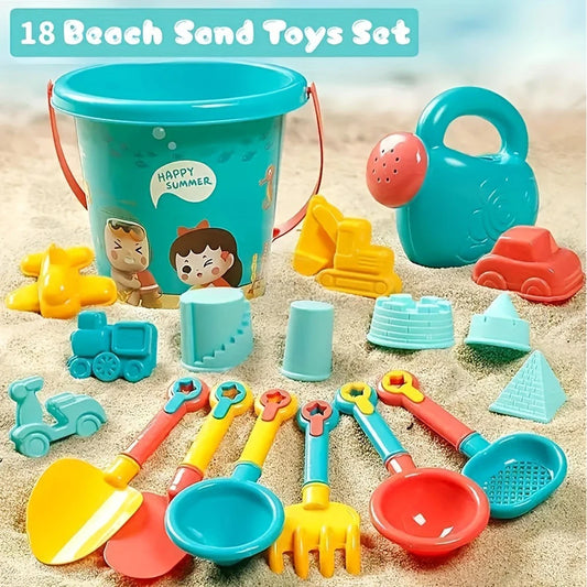 18-Piece Beach Sand Toy Set for Kids – Summer Sand & Water Play Tools