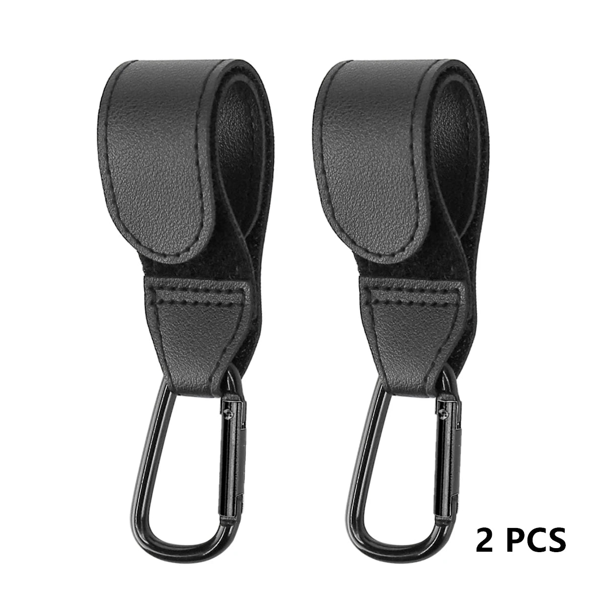 2-Piece PU Leather Baby Stroller Hooks 