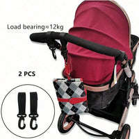 2-Piece PU Leather Baby Stroller Hooks 