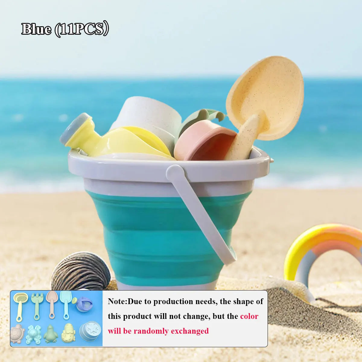 Beach Sand & Water Play Set for Kids – Folding Bucket & Sandbox Accessories