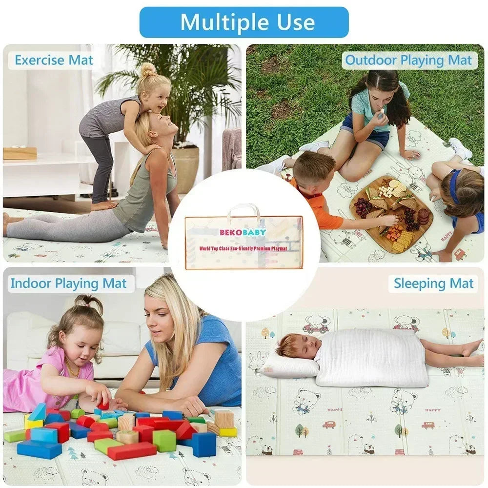 Non-Toxic Foldable Baby Play Mat – Educational Activity Floor Mat