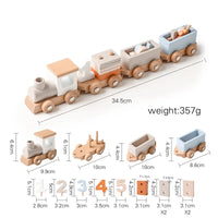 Montessori Wooden Train Toy Set